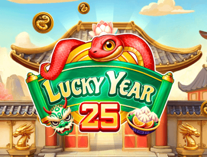 lucky year 25 logga
