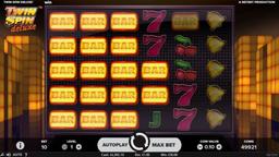 skärmdump från twin spin deluxe spelomgång