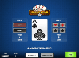 Deuces Wild vinst i dubblingsläge