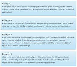 skatteexempel från spelinspektionen
